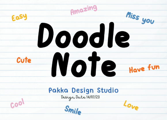 Doodle Note: A Bold, Adorable Font for Creative Web Design