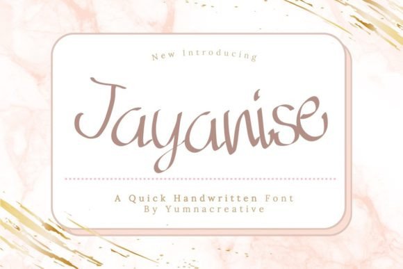 Elegant Handwritten Font for Crafters: Jayanise