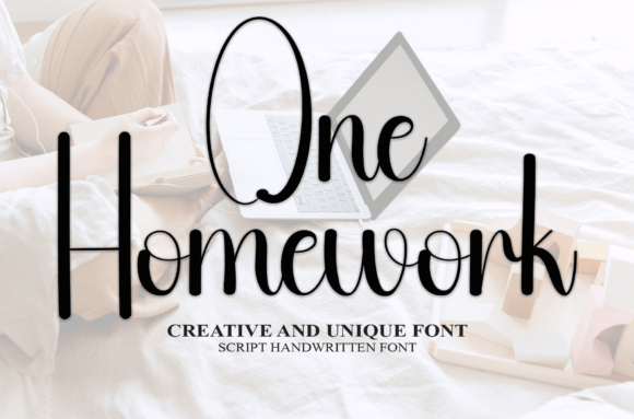 One Homework: A Sweet Handwritten Font for Web Designers and Digital Makers