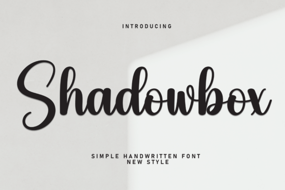 Shadowbox: A Sweet Handwritten Font for Modern Editorial Design